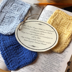 Modèle de tricot de tissu de prière de poche