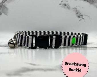 Collar para gato Beetle: BREAKAWAY, gatito, espeluznante, regalo, hecho a mano, perro pequeño, personalizado, 100% algodón