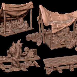 Dnd Terrain Expedition Tents and Set Lost Adventures - Etsy