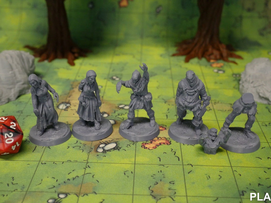 DnD Miniature Zombies Lost Adventures Dungeons and Etsy