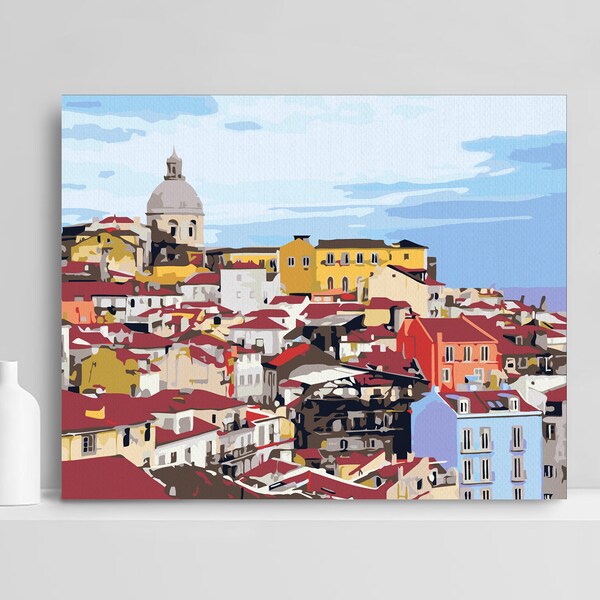 Lisbon Oil Painting Etsy