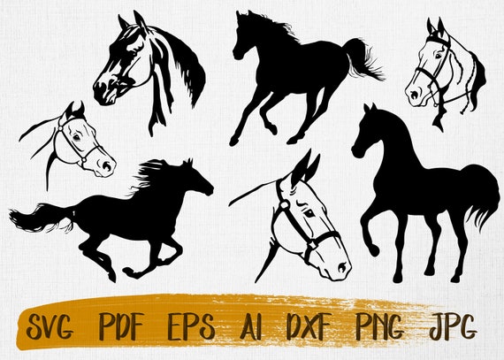Download Animal Silhouettes Png Horse Svg Silhouettes Eps Running Horses Svg Collection Dxf Horses Vector Clipart Digital Download Svg Kits Craft Supplies Tools Deshpandefoundationindia Org
