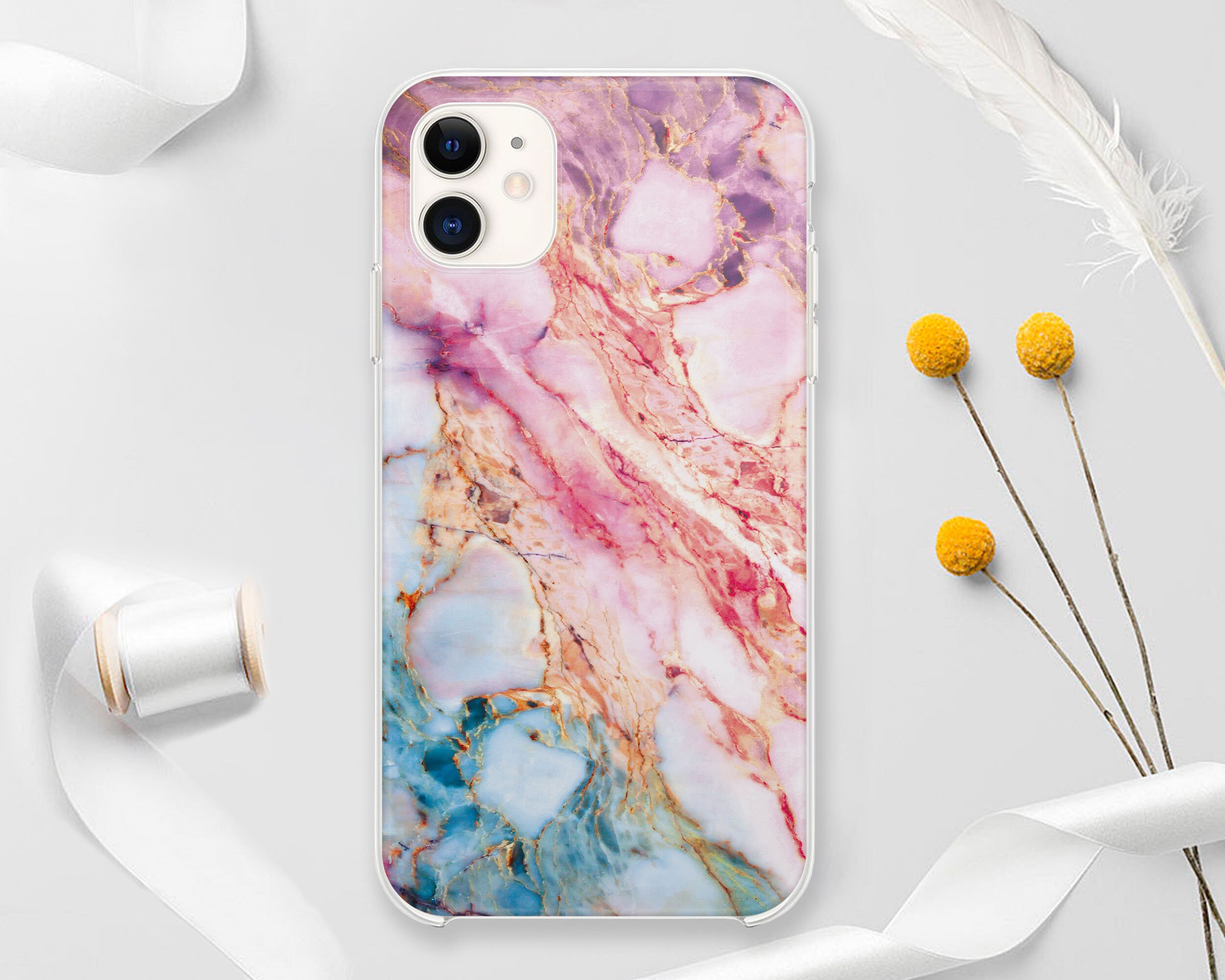 Pink Marble Iphone 13 Pro Max Classic Marble Case Iphone 13 Etsy India