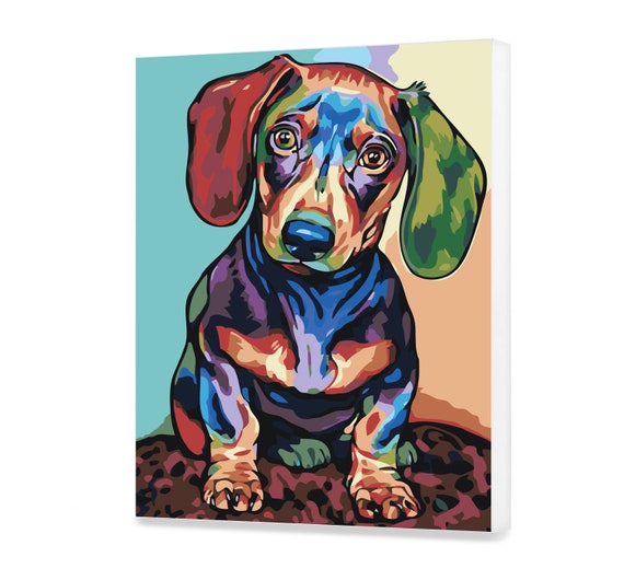 Dimensions Paint by Number Kit 9x12 Colorful Dog Dots