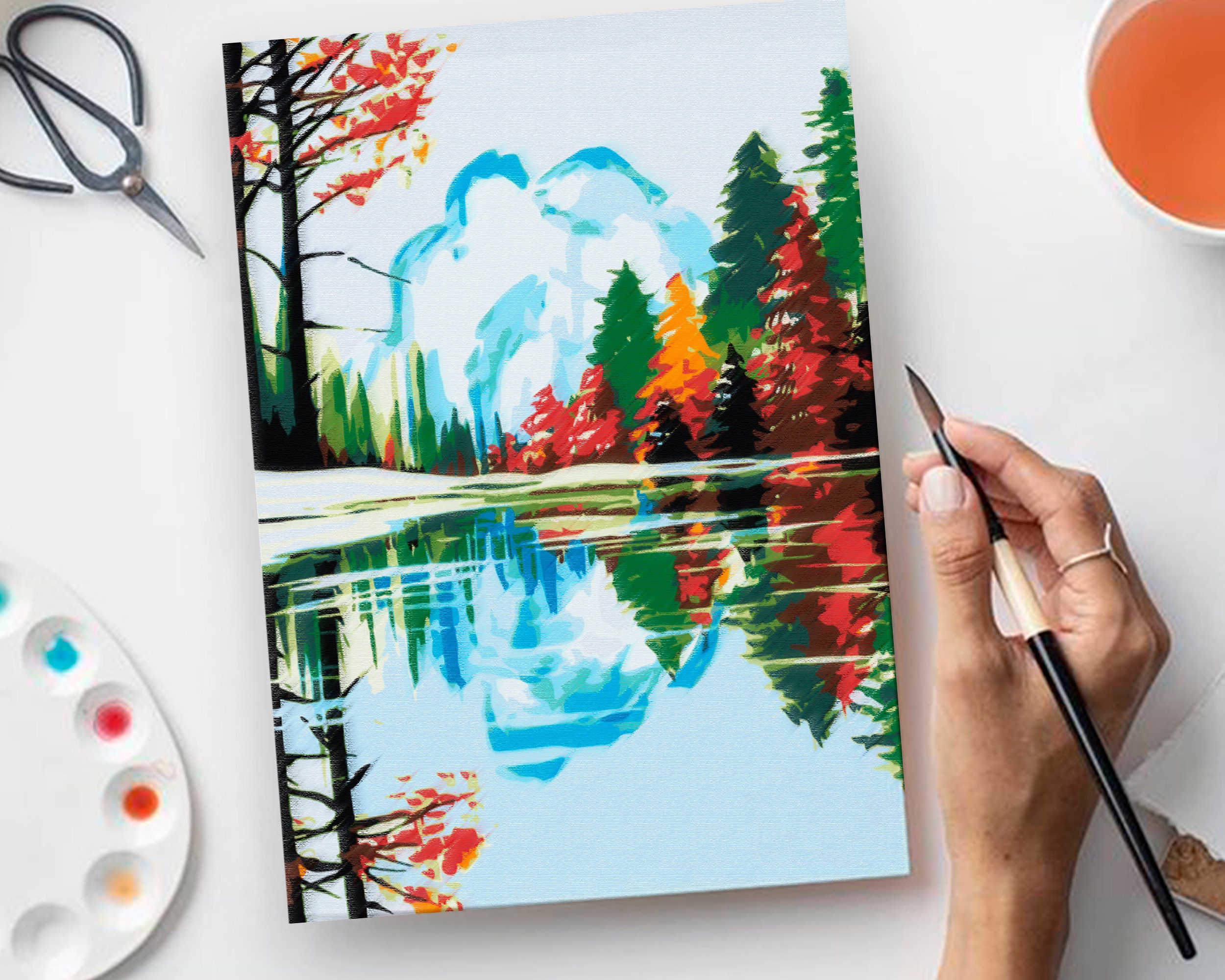 Colorful Forest/ DIY Painting/ Nature Paint by Number Kit - Etsy