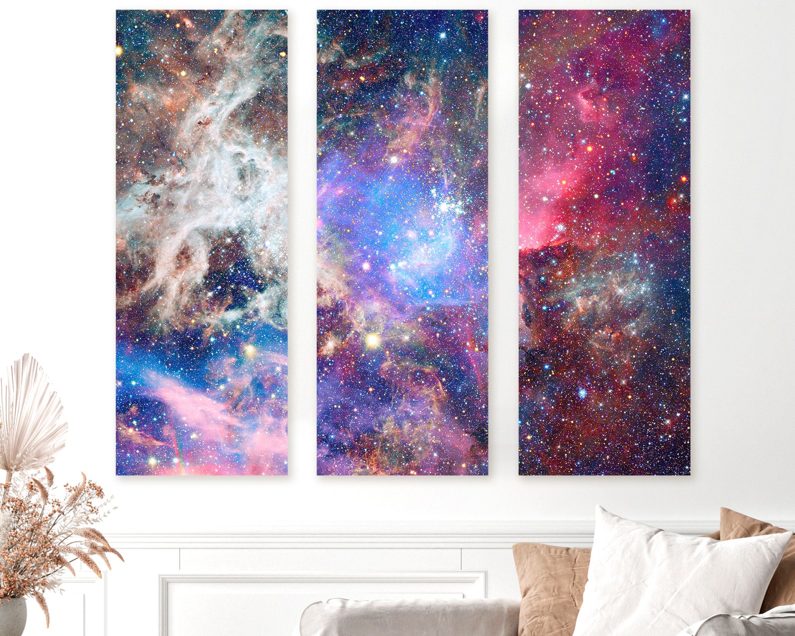Galaxy 5pc Canvas Wall Art Picture With Frame Canvas Wall Art Etsy