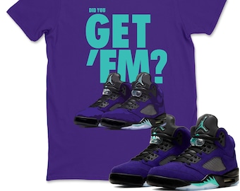 purple and blue jordan shirt