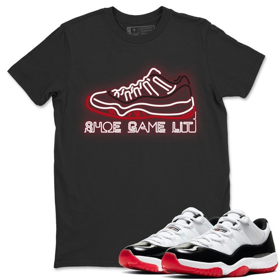 Shoe Game Lit Sneaker Shirt Air Jordan 11 Concord Bred Etsy