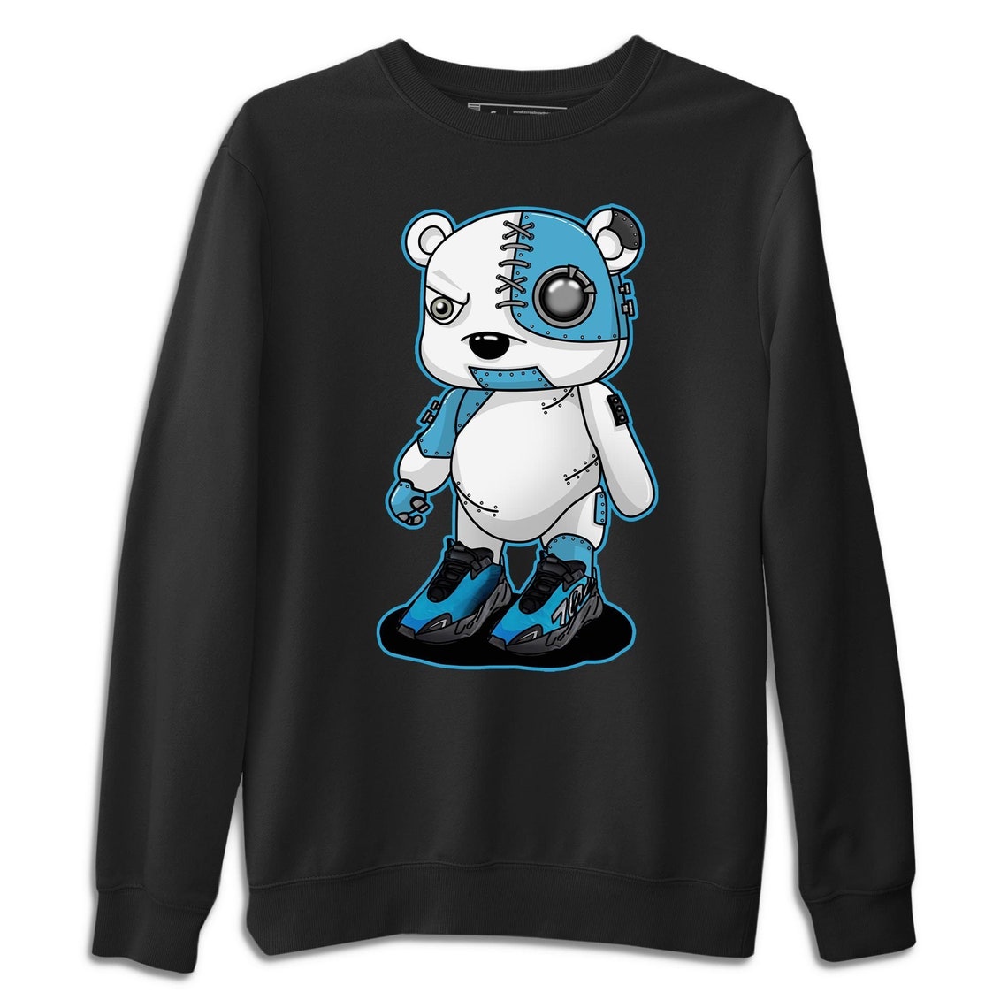 Cyborg Bear Sweatshirt Yeezy 700 Bright Cyan Special | Etsy