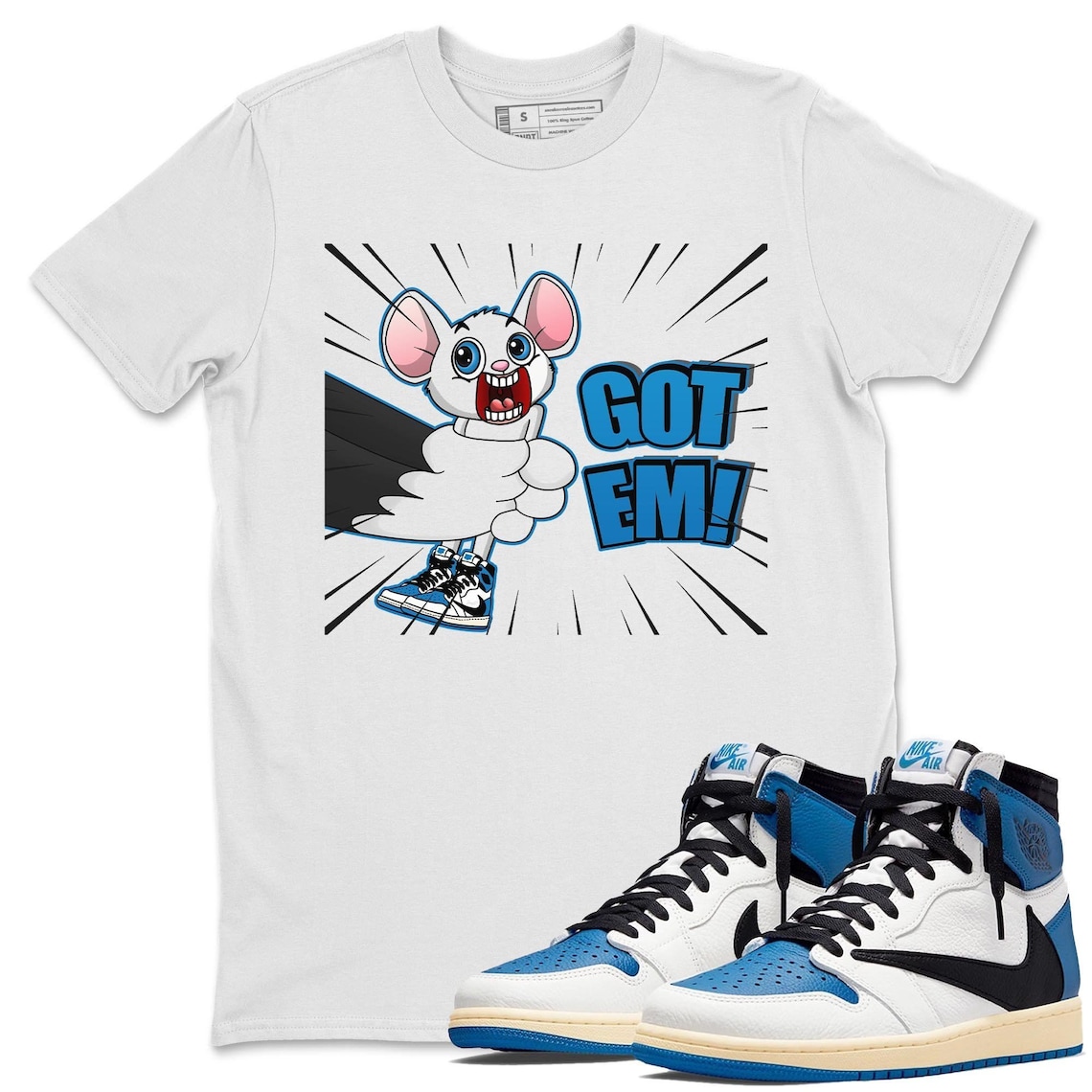 Air Jordan 1 x Travis Scott x Fragment Sneaker Shirts And | Etsy