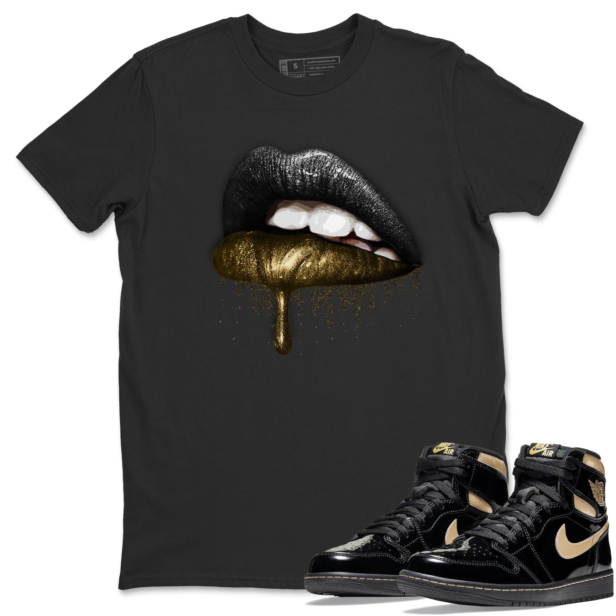 Air Jordan 1 Retro High OG Black Metallic Gold Sneaker Shirts | Etsy