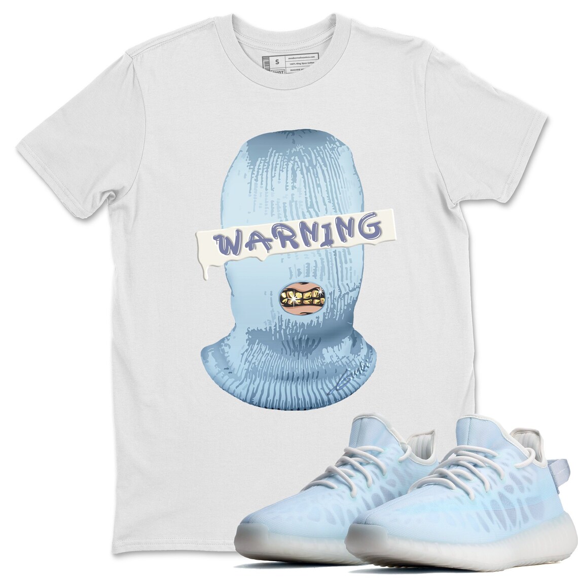 Yeezy Boost 350 V2 Mono Ice Sneaker Shirts And Sneaker | Etsy