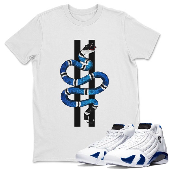 Air Jordan 14 Hyper Royal Sneaker Shirts And Sneaker Matching Etsy