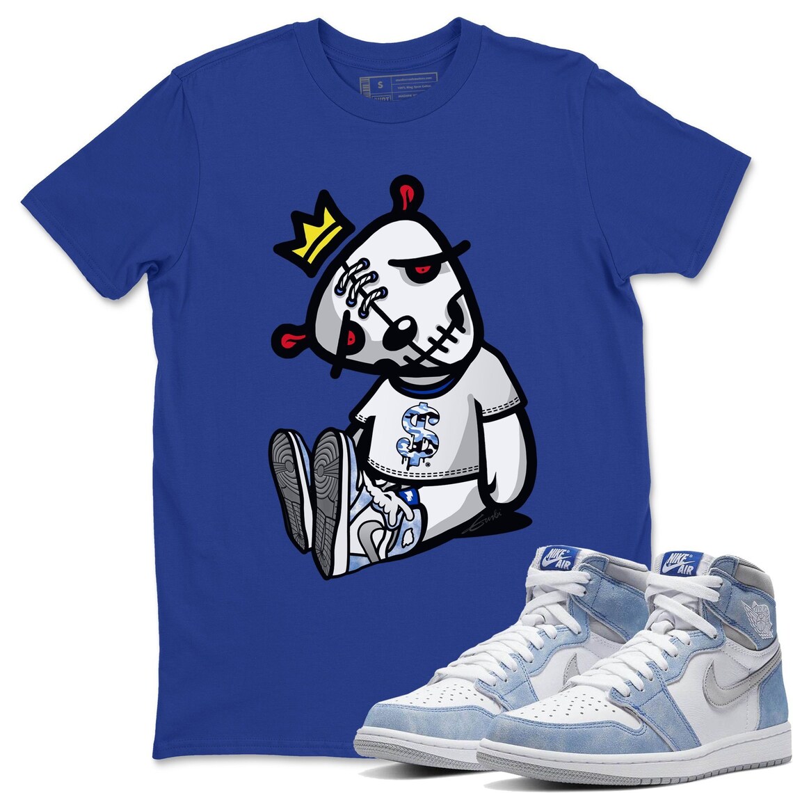 Air Jordan 1 Hyper Royal Sneaker Shirts And Sneaker Matching | Etsy