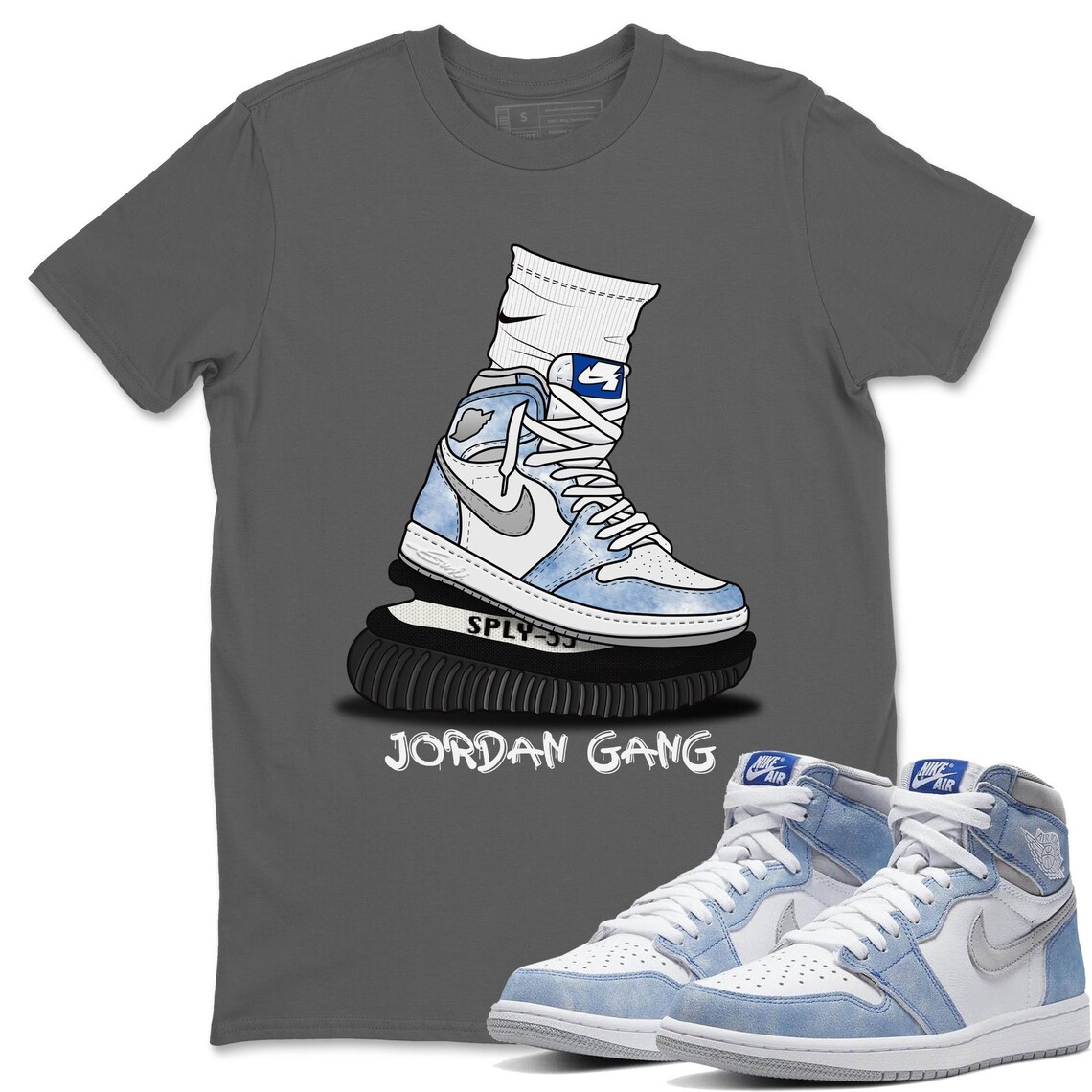 Air Jordan 1 Hyper Royal Sneaker Shirts And Sneaker Matching | Etsy
