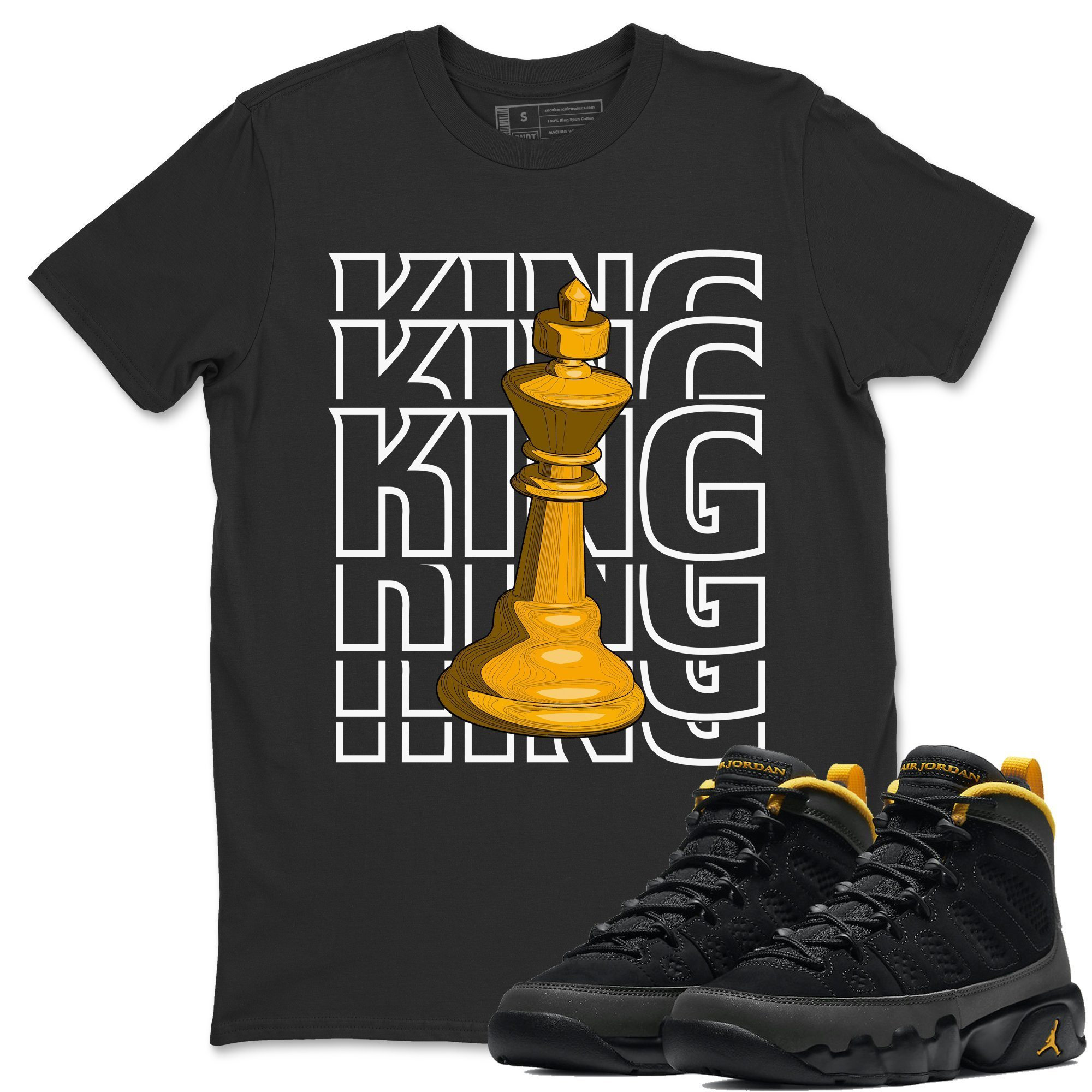 retro 9 university gold shirt