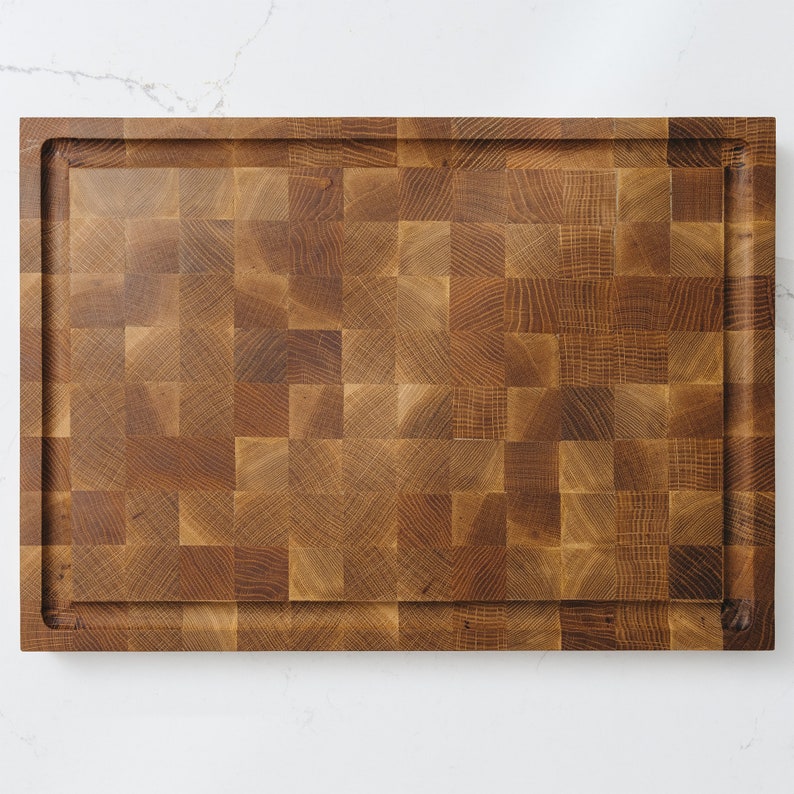 White Oak End Grain Cutting Boards, Butcher Block Cutting Board, Custom Engraving image 6