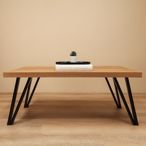 White Oak Coffee Table, Hairpin Legs Coffee Table