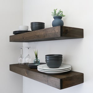 MODERN Floating Shelves, 3 Inches Thick - Etsy