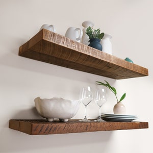 Reclaimed Wood Floating Shelf, Heavy duty shelves