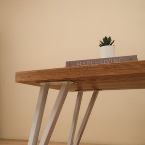 White Oak Coffee Table, Hairpin Legs Coffee Table.