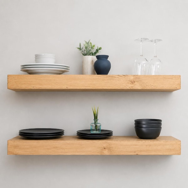 MODERN Floating Shelves, 3 inches thick