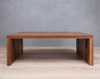 Walnut Waterfall Coffee Table, living room coffee table