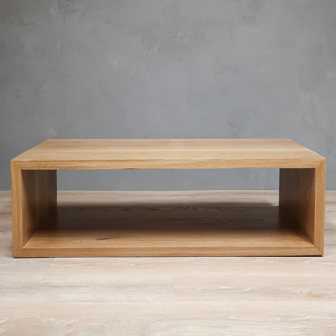 White Oak Square Coffee Table Etsy