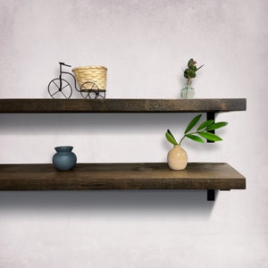 Rustic Shelves with L-Brackets, Industrial shelf, Kitchen shelves