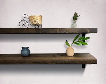 Rustic Shelves with L-Brackets, Industrial shelf, Kitchen shelves