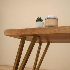 White Oak Coffee Table, Hairpin Legs Coffee Table.