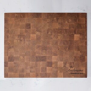 White Oak End Grain Cutting Boards, Butcher Block Cutting Board, Custom Engraving image 5