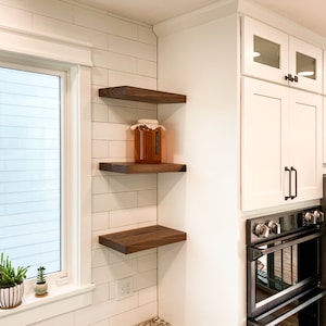 kitchen floating shelves