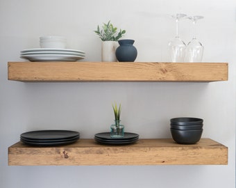 MODERN Floating Shelves, 3 inches thick