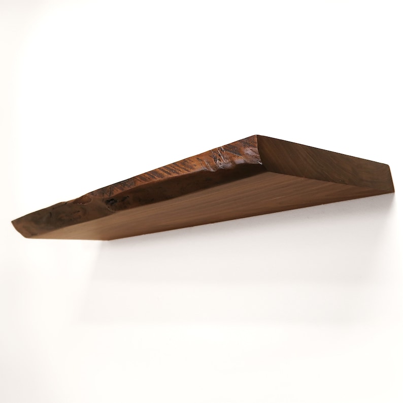 live edge walnut shelf, walnut wood shelf