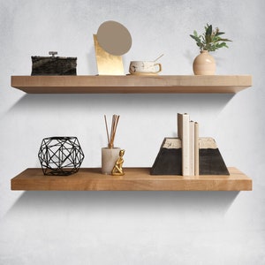 Maple Floating Shelves, Kitchen Shelves, Heavy Duty Shelves