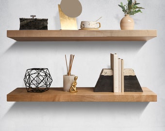 Maple Floating Shelves, Kitchen Shelves, Heavy Duty Shelves