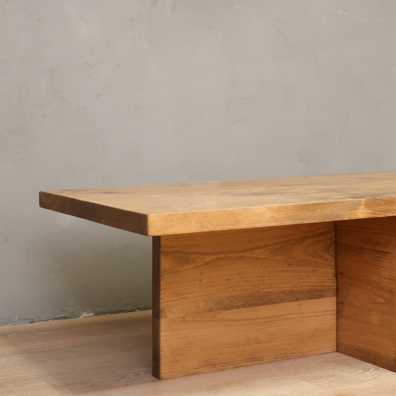 Aged Oak Cross Base Coffee Table