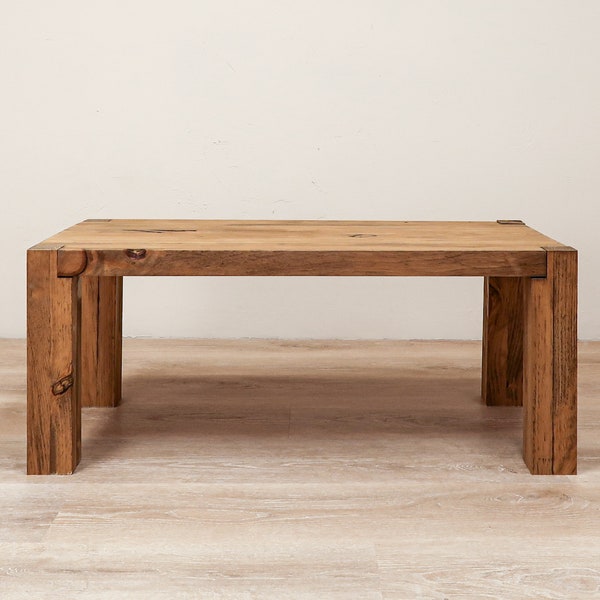 Rustic Coffee Table With Post Legs