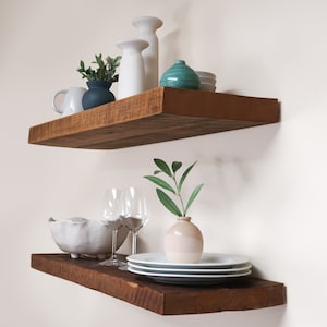 Reclaimed Wood Floating Shelf, Kitchen Shelves