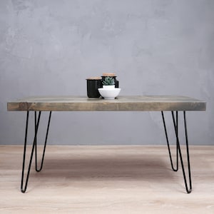 Rustic Coffee Table, Coffee Table with Hairpin Legs