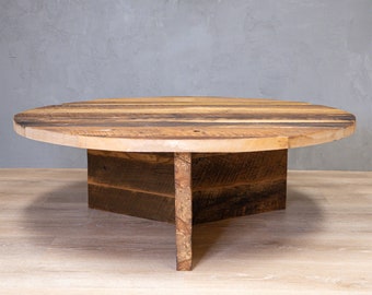 Round Reclaimed Coffee Table W/Y Base