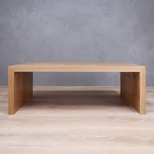 White Oak Waterfall Coffee Table, living room coffee tables