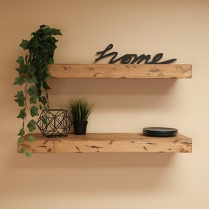 Distressed 3&quot; Thick Floating Shelves, Kitchen Shelf, Heavy Duty, Rustic Wood Shelves, Free Shipping