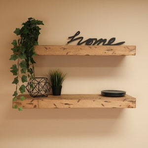 Distressed 3" Thick Floating Shelves, Kitchen Shelf, Heavy Duty, Rustic Wood Shelves, Free Shipping