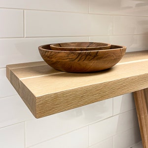 white oak shelf