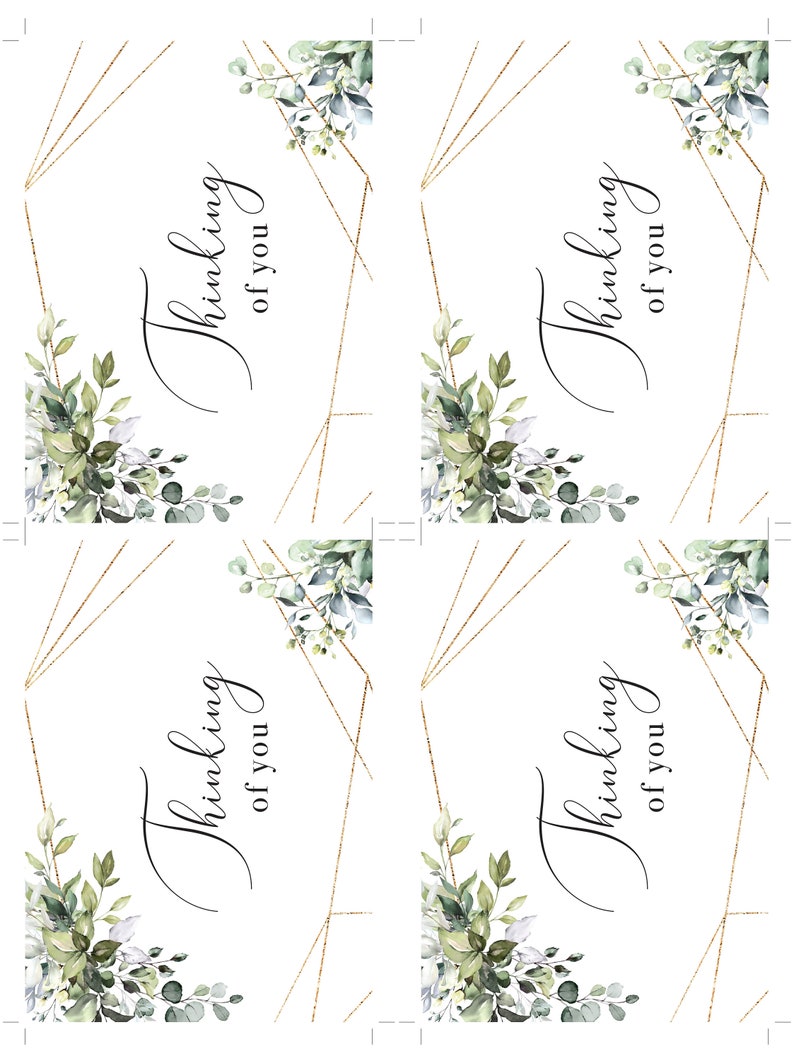 Printable Note Cards, Thinking of You Note Card, Printable Well Wishes ...