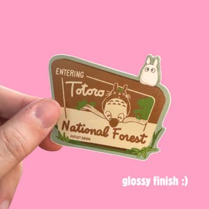 Pegatina del Bosque Nacional Totoro Glossy