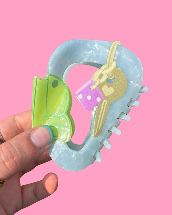 Carabiner Acrylic Hair Claw Clip | LGBTQ+ Pride Accessory