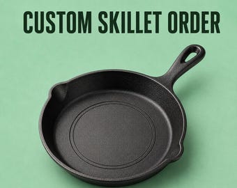 Custom Cast Iron Skillet | Personalized Engraved Pan | Wedding Gift | Anniversary Gift | Family Name Kitchen Decor